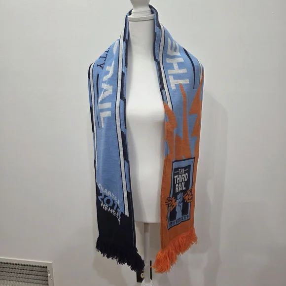 Blue and Black NYCFC Soccer Scarf - Picture 6 of 8